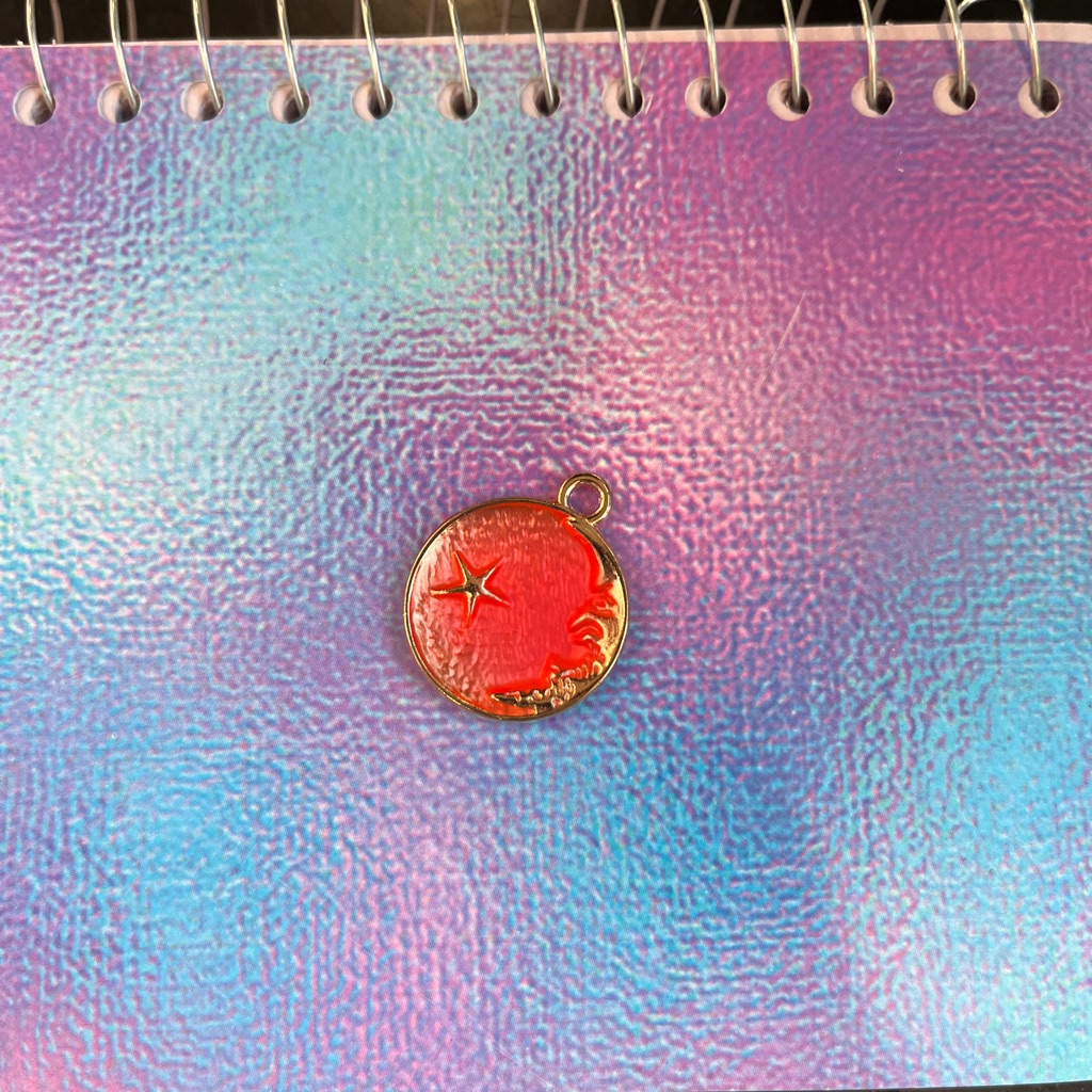 Red And Gold Zodiac Pendant